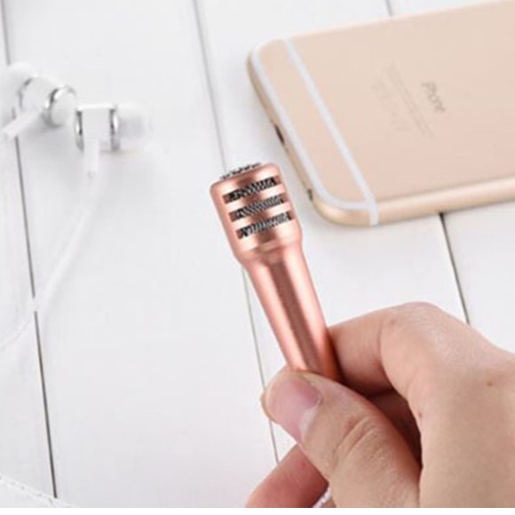 Mic hát Karaoke mini trên di động kèm tai nghe