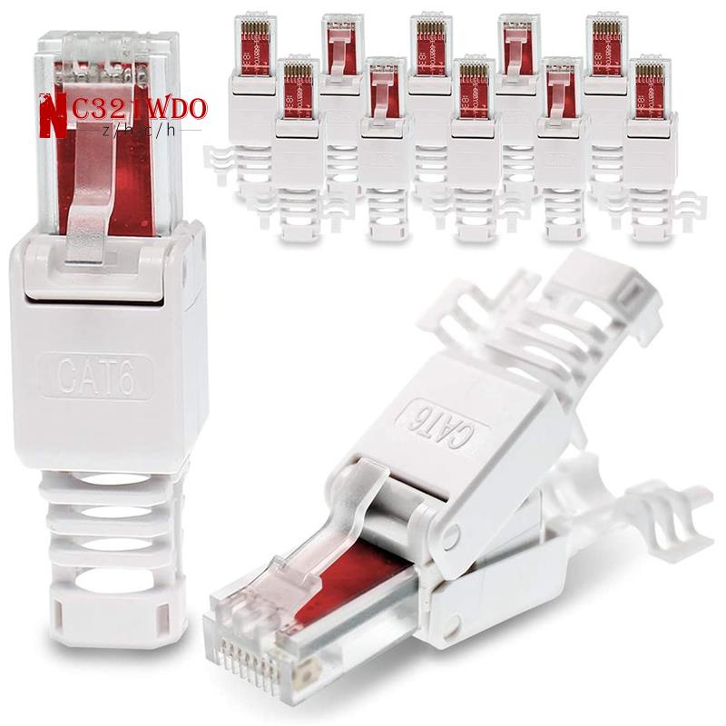 Set 12 Phích Cắm Mạng Rj45 Cat6 Lan Utp Cat5 Cat7