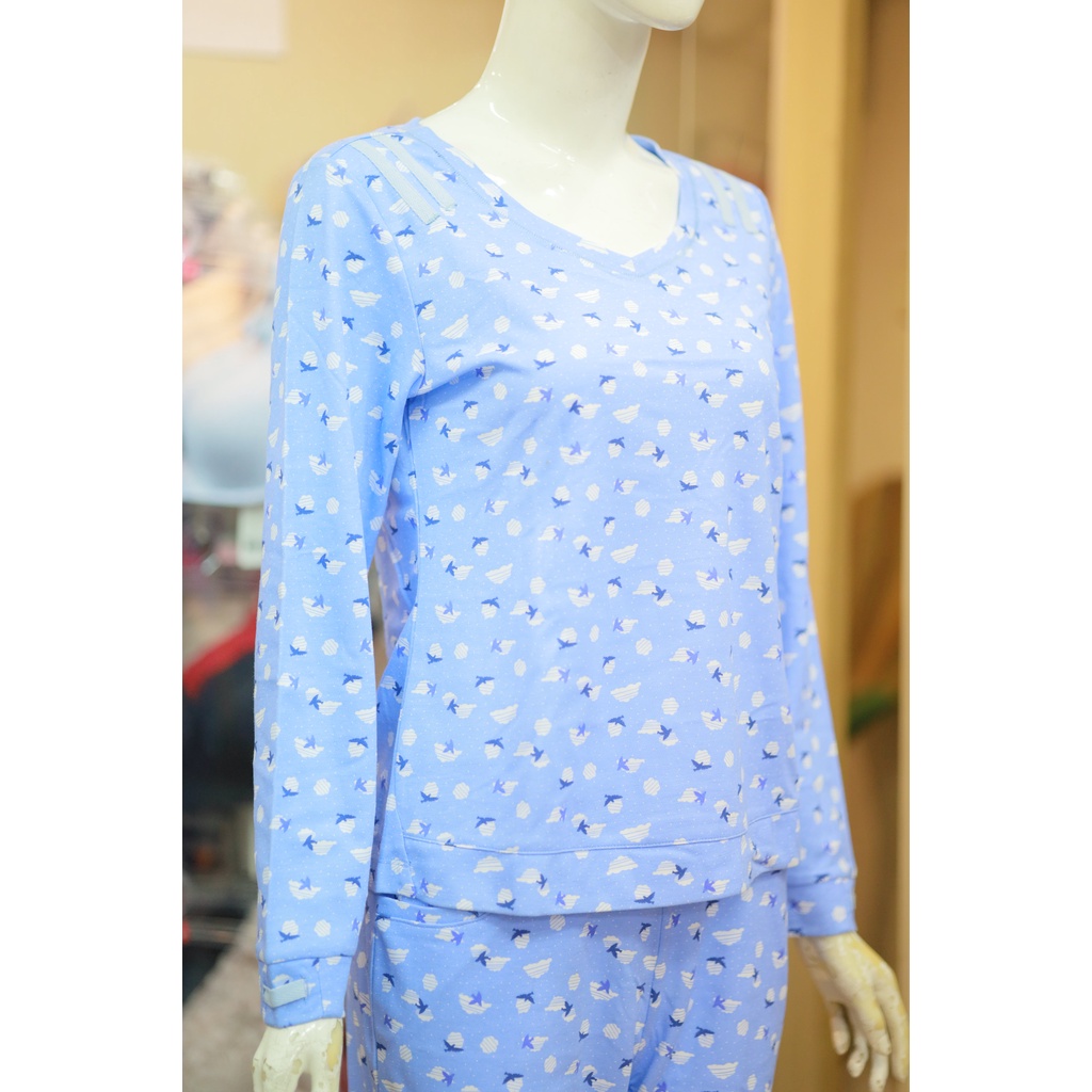 [CHÍNH HÃNG] Bộ đồ nỉ thu đông cao cấp WINNY siêu trẻ trung - SET quần dài áo dài tay mặc nhà màu xanh nhẹ nhàng, nữ tín | BigBuy360 - bigbuy360.vn