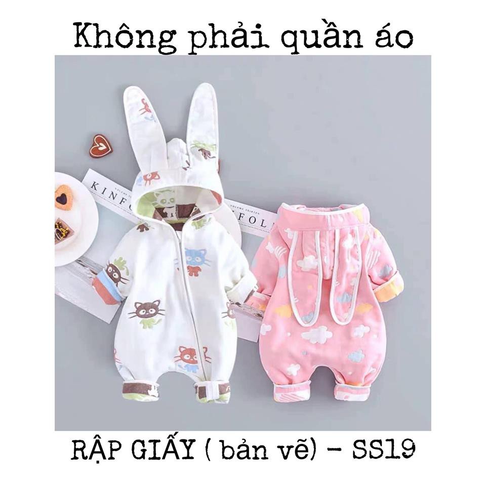 SS19_Rập giấy may body tai thỏ sơ sinh