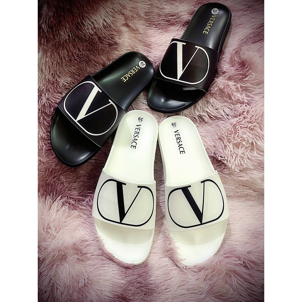 Dép Quai Ngang Da PU VERSACE Nam, Nữ, Unisex Thiết Kế Thời Trang,Cao Cấp, Êm Chân và Chất Lượng