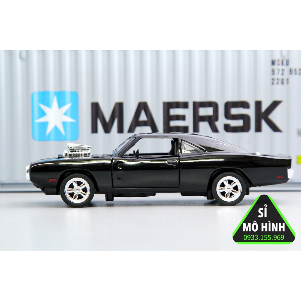 Mô hình xe cơ bắp Mỹ Dodge Charger RT 1:32 Đen