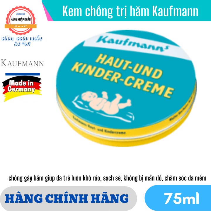 Kem chống hăm Kaufmann Đức dưỡng da đặc biệt cho trẻ sơ sinh 75ml