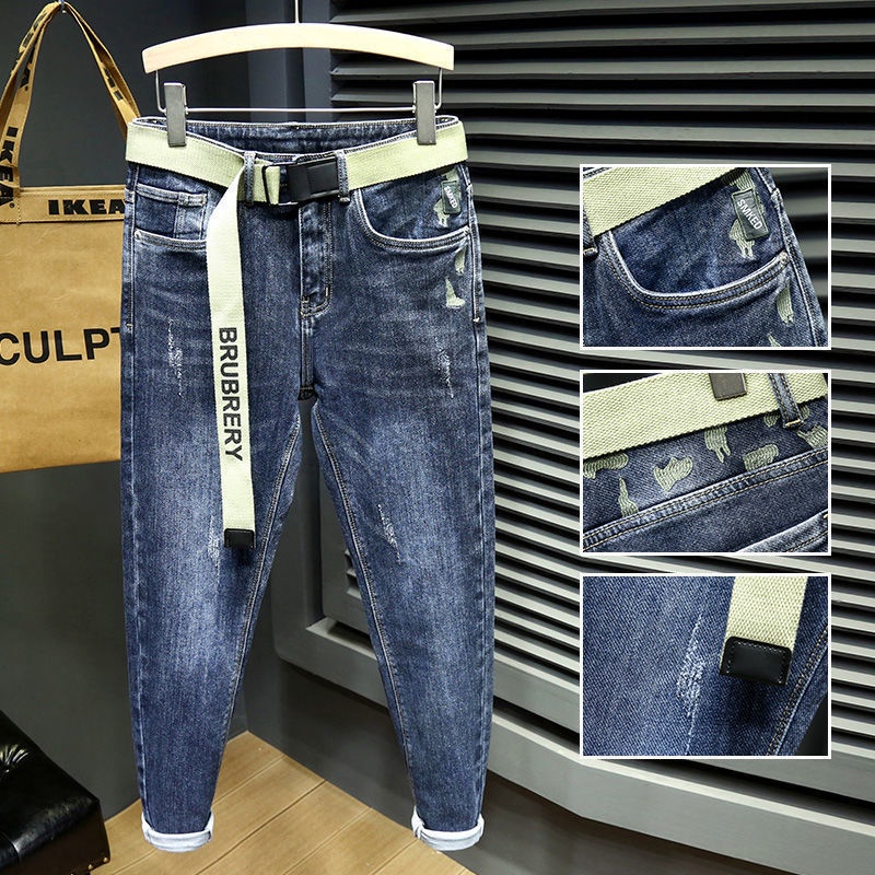Quần Jeans Dài Chất Liệu Co Giãn Thời Trang Mùa Xuân Mới Cho Nam S 2022