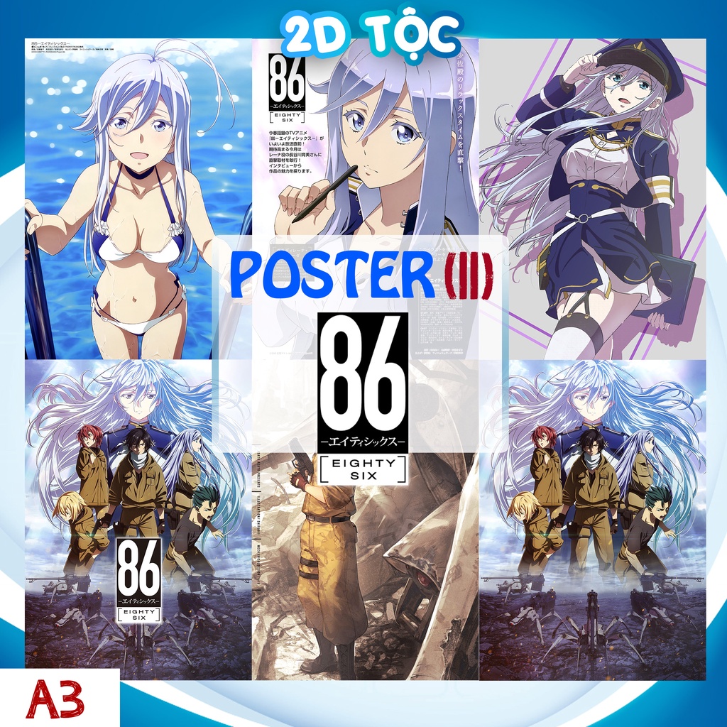 POSTER A3 CHẤT LƯỢNG CHUẨN ANIME MANGA LIGHT NOVEL 86 EIGHTY SIX (11) - 2D TỘC SHOP