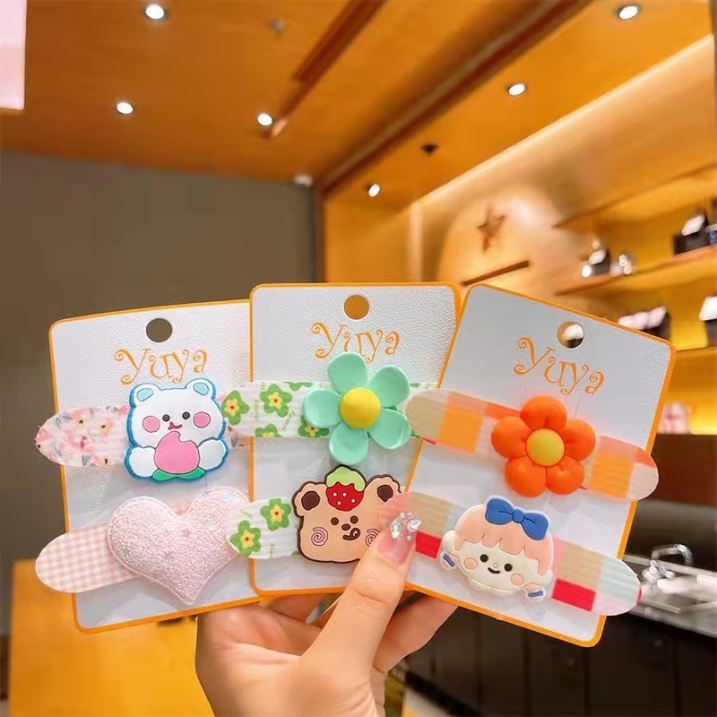 Miếng Dán Tóc Mái Ngang Họa Tiết Hoạt Hình Dễ Thương Dành Cho Bé Gái