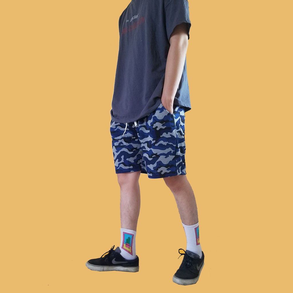 Quần short unisex camo