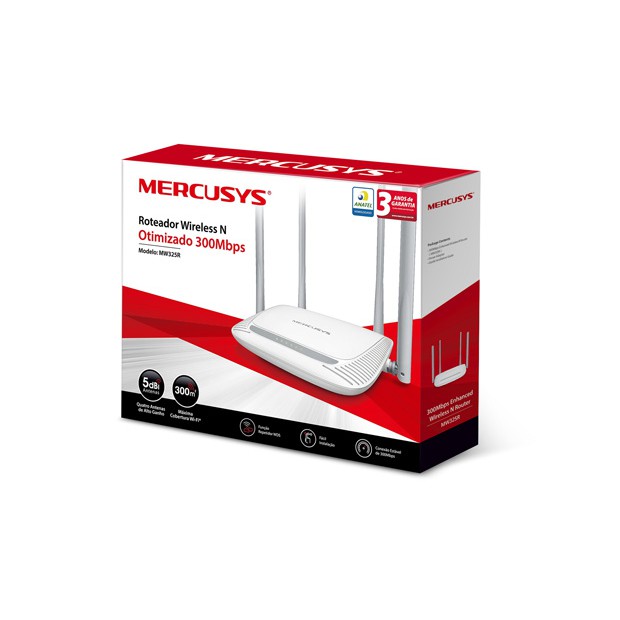 BỘ PHÁT WIFI MERCURY MW325R - 4 ANTEN XUYÊN TƯỜNG | BigBuy360 - bigbuy360.vn
