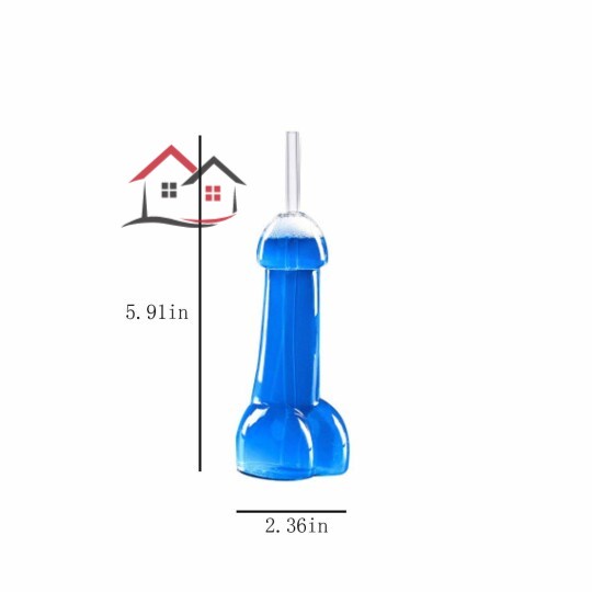 Ly Uống Rượu Bằng Thủy Tinh Trong Suốt Kèm Ống Hút Sáng Tạo