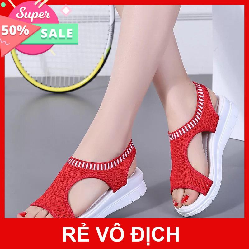 BH 6 tháng_Sandal nữ đế xuồng 5cm. Dép nữ đế xuồng 5cm. Xăng đan nữ đế bệt.