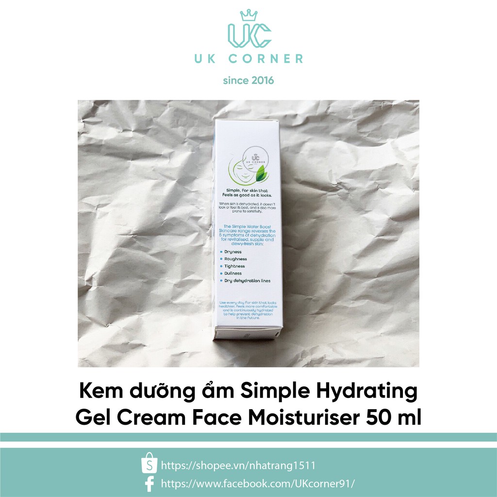 Kem dưỡng cấp nước Simple Water Boost Hydrating Gel Cream 50ml | BigBuy360 - bigbuy360.vn
