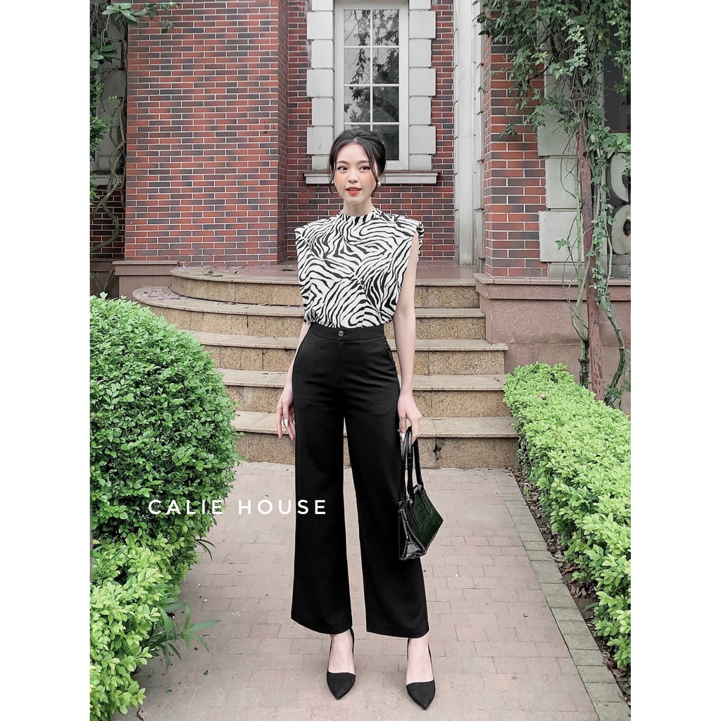 Quần ống rộng suông dáng dài culottes, hàng thiết kế thương hiệu thời trang công sở Calie House Q23