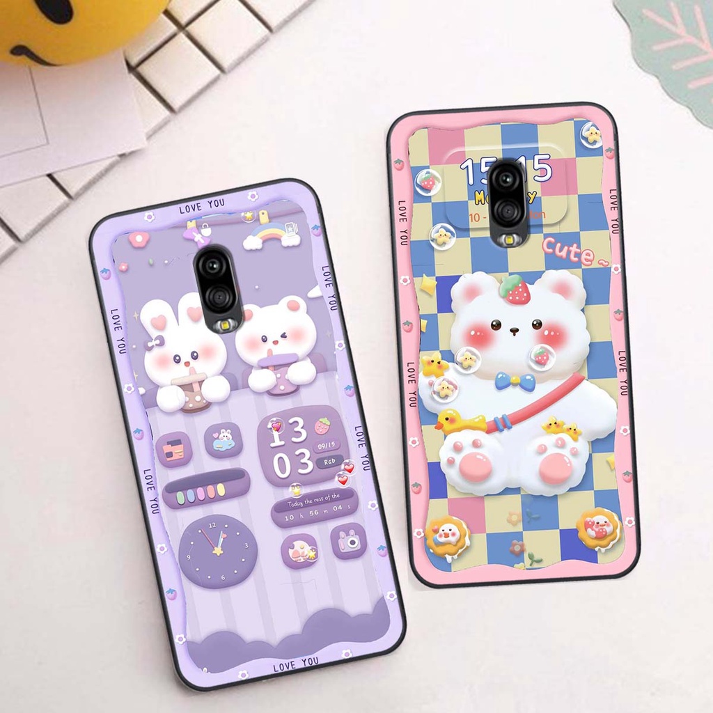 Ốp lưng Samsung J7 Plus / J7+ in hình gấu cute,bò sữa 3D cute dễ thương bảo vệ điện thoại.