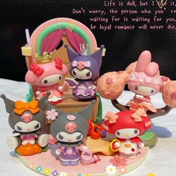 Sanrio Đồ Chơi Viên Nang Đồ Chơi Hình Hoa Anh Đào / Bí Ngô Kuromi Trang Trí Bánh Kem DIY