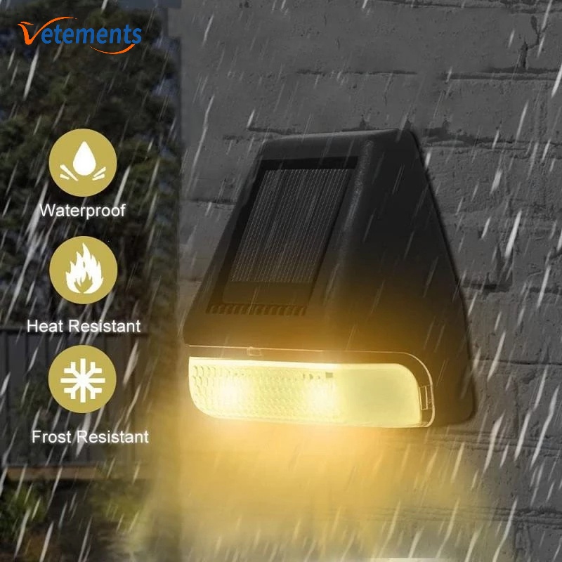 1 Đèn LED Năng Lượng Mặt Trời Gắn Tường Hành Lang/Cầu Thang/Sân Vườn Độ Sáng Cao Chống Nước