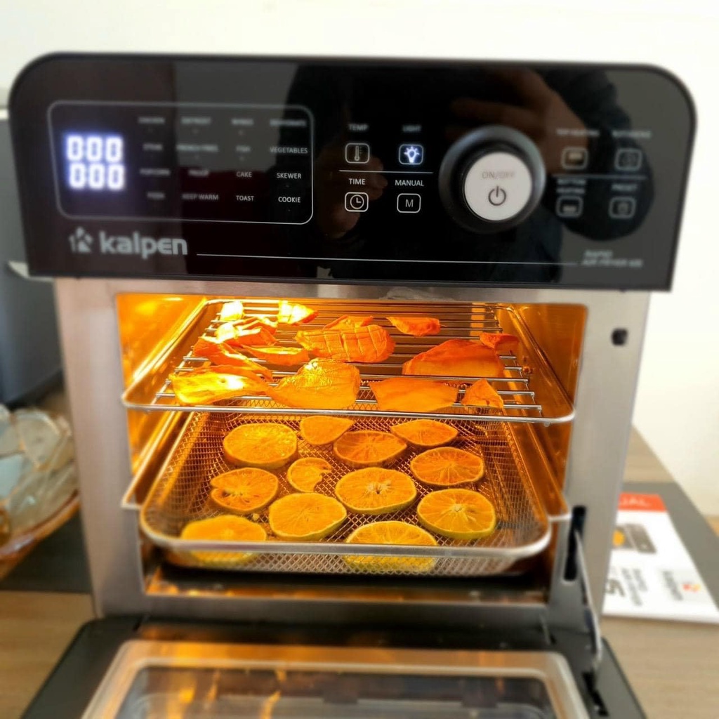 NỒI CHIÊN KHÔNG DẦU CAO CẤP KALPEN K15+ 15L Hàng Xuất Châu Âu EU phụ kiện 9 món - inox 304 -BẢO HÀNH CHÍNH HÃNG 24 THÁNG