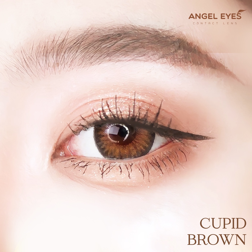 Lens giãn tròng màu nâu và màu xám có độ từ 0-6 Angel Eyes Cupid - Dia 14.5mm