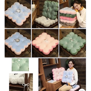 [ Có Dây Cột ] Đệm Ngồi Bệt/Đệm Lót Ghế Vuông Hình Hoa Dễ Thương Đa Năng SBK157