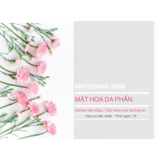 HCM [ Voucher ] - Mặt hoa da phấn - Combo hấp trắng và cấy trắng hoàn hảo tại Stella Beauty Spa