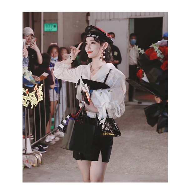 Nón beret crush on you đỏ đen - Mũ nồi phong cách Hàn - Maben