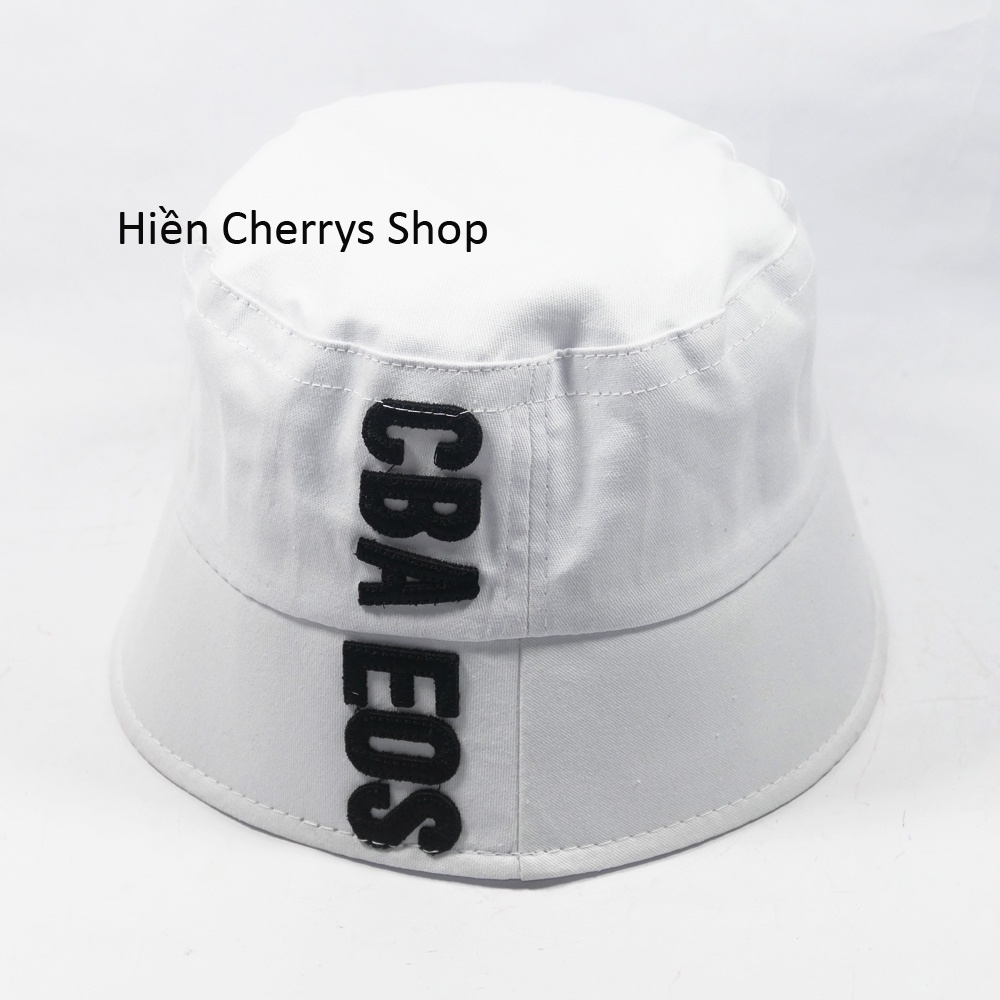 Nón Bucket vành cụp- Nón tai bèo thêu CBA EOS chất cotton cao cấp phù hợp cho cả nam và nữ