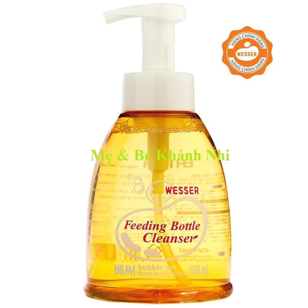 [Mã 267FMCGSALE giảm 8% đơn 500K] Nước Rửa Bình Sữa Wesser 500ML - Nước Rửa Bình Sữa Cho Bé