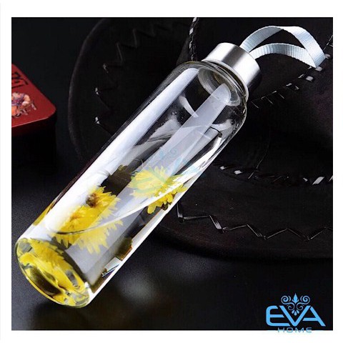 Bình Đựng Nước Thủy Tinh Có Dây Xách 300ml và 500ml