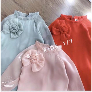 Áo dài lụa 3 màu  cổ nơ( kèm ảnh thật)