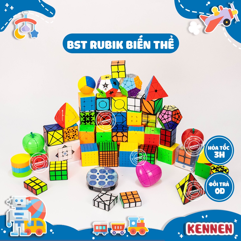 Rubik meilong/qiyi 2x2 3x3 4x4 5x5 6x6 7x7 2x3 Skewb Dino Pyraminx Megaminx cao cấp nhiều biến thể xoay trơn không giắt