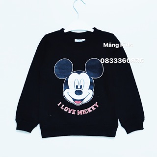 Áo Nỉ Bé Trai Đen Mickey