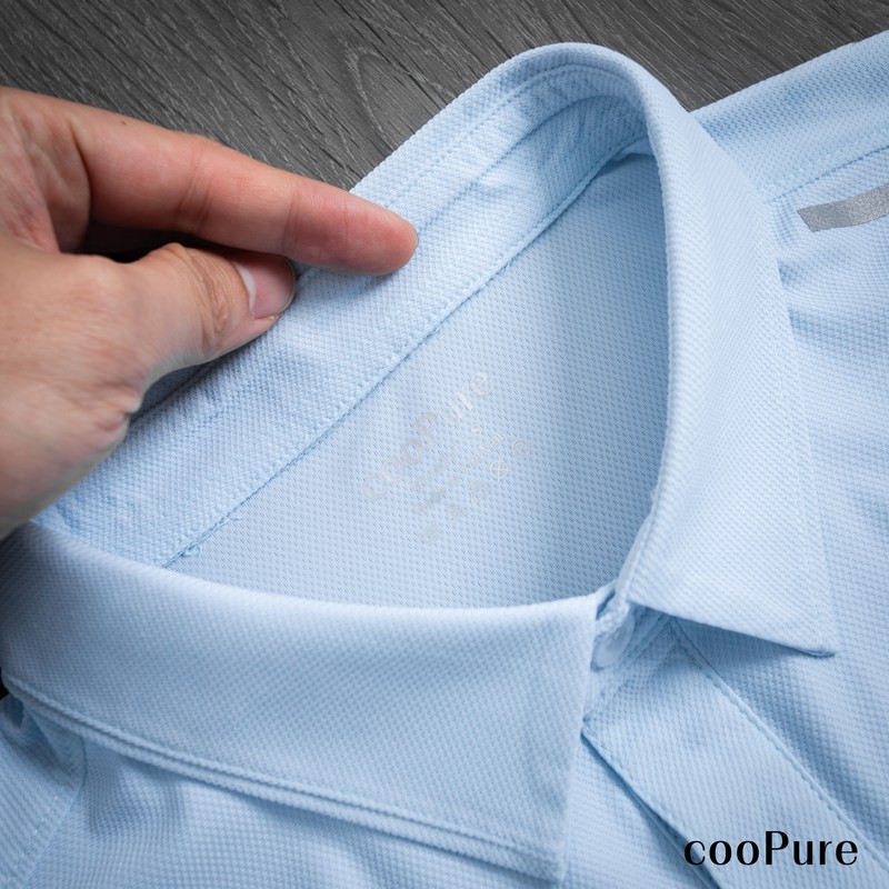 Áo thun polo nam cooPure chất vải rayon siêu mềm mát, thiết kế vạch phản quang tinh tế NO.8075 (5 màu)