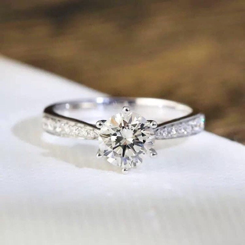 NHẪN NỮ ĐÍNH ĐÁ BẠC TA CAO CẤP