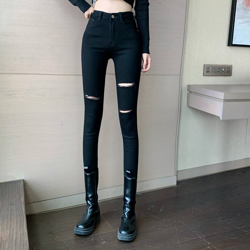 Quần Skinny Jeans lưng cao thời trang mùa hè cho nữ