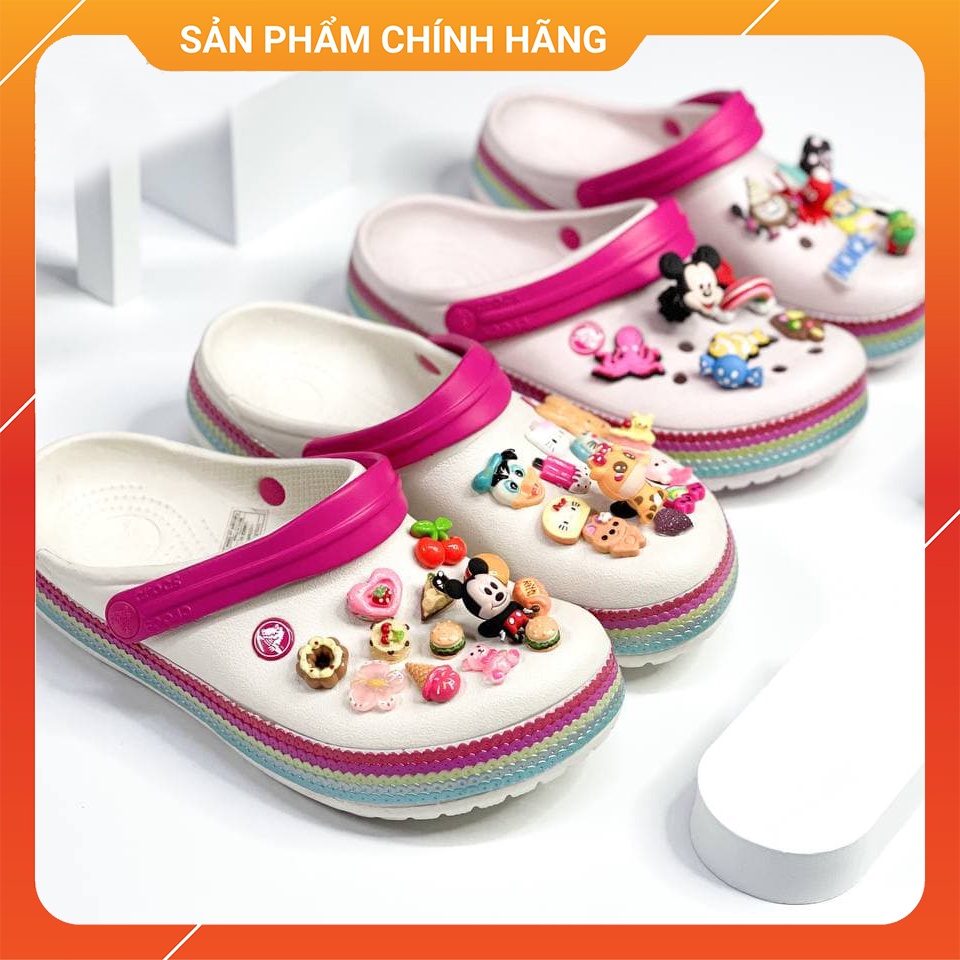 Dép Cross Nữ Band Sequin Chính Hãng, Dép sục nữ viền đồng tiền, Xã hàng, size 36 đến size 39, Dép đi mưa, Đúc nguyên đôi