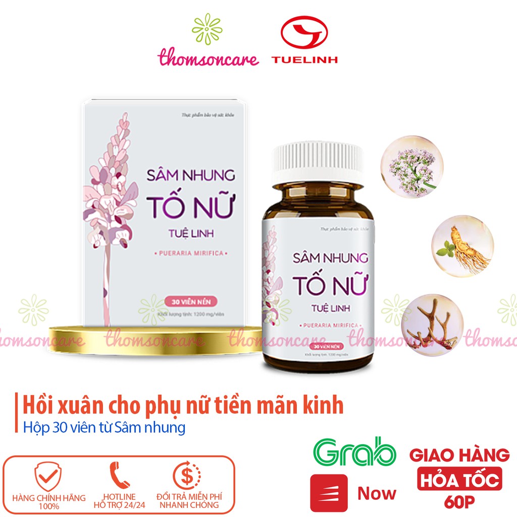 Sâm nhung tố nữ Tuệ Linh - Lọ 30 viên Bổ sung nội tiết tố, hồi xuân, giảm lão hóa, đẹp da cho phụ nữ tiền mãn kinh | BigBuy360 - bigbuy360.vn