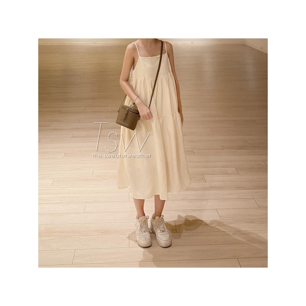 Váy hai dây babydoll form rộng xoè chất xốp, đầm 2 dây (Ảnh thật) | BigBuy360 - bigbuy360.vn