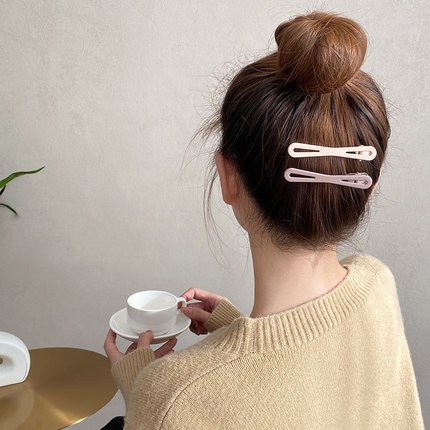 Set 4 Kẹp Tóc Kim Loại Màu Trà Sữa BB Gradient Phong Cách Hàn Quốc Đáng Yêu Thời Trang Nữ