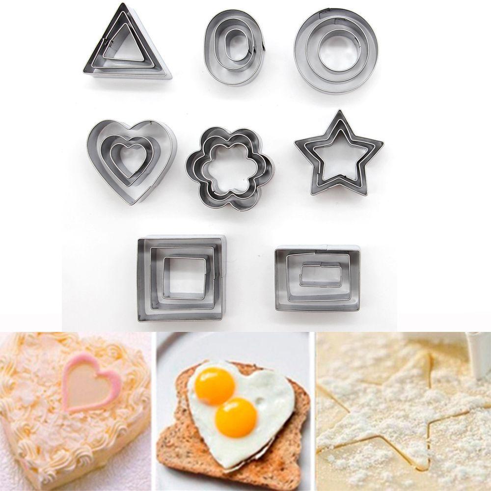 SUENIN Bộ 24 Khuôn Cắt Bánh Quy, Sô Cô La, Được Làm Từ Thép Không Gỉ