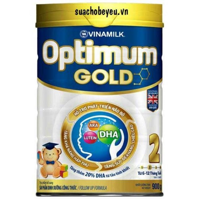 Sữa Optimum Gold 2 - Vinamilk, 6-12 tuổi, 900g