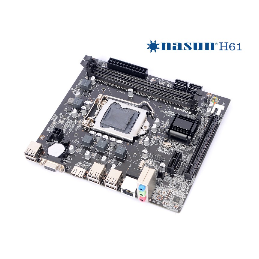 Mainboard máy tính NASUN H61 (100Mbps) bảo hành 36 thángĐổi mới trong 03 tháng đầu