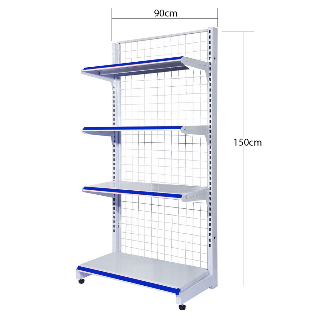 Kệ sắt để hàng đa năng 4 tầng lắp ghép thông minh hiện đại dùng trưng bày sản phẩm cho cửa hàng KT : D900xR400xC1500x4