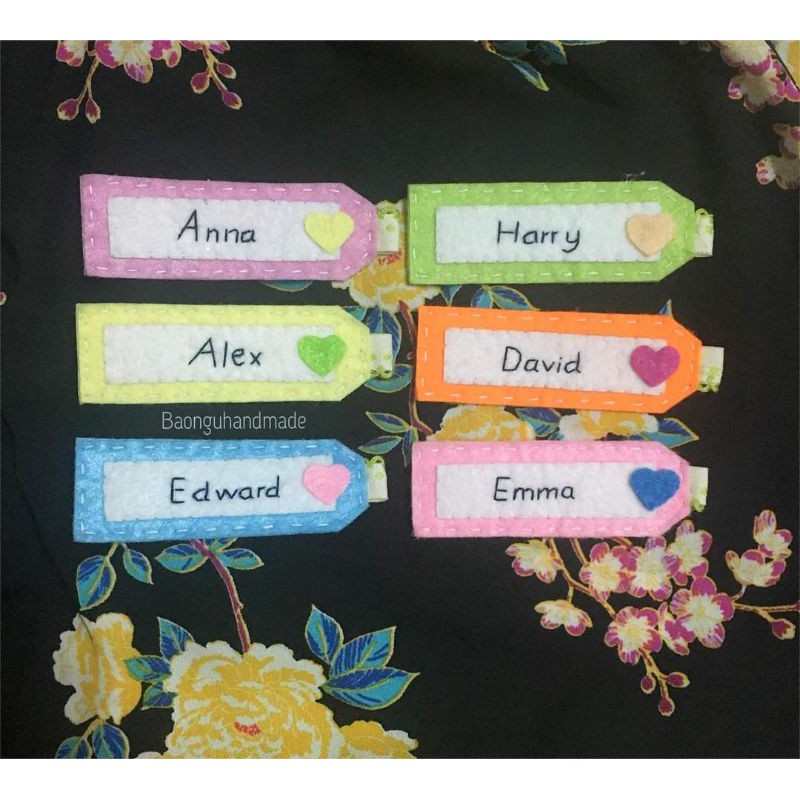 Name tag thêu tên theo yêu cầu vải nỉ