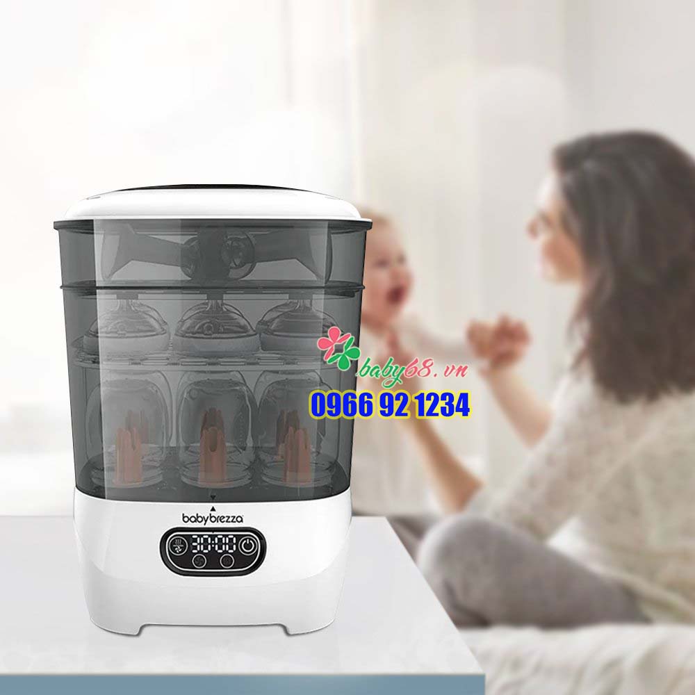 Máy tiệt trùng sấy khô Baby Brezza tiêu diệt 99.99%, BH 12 tháng