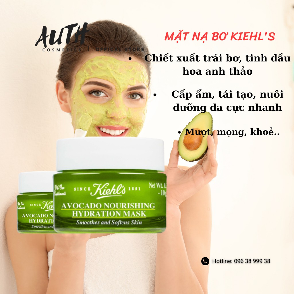 Mặt nạ Bơ KIEHL'S Avocado Nourishing Hydrating Mask 10ml