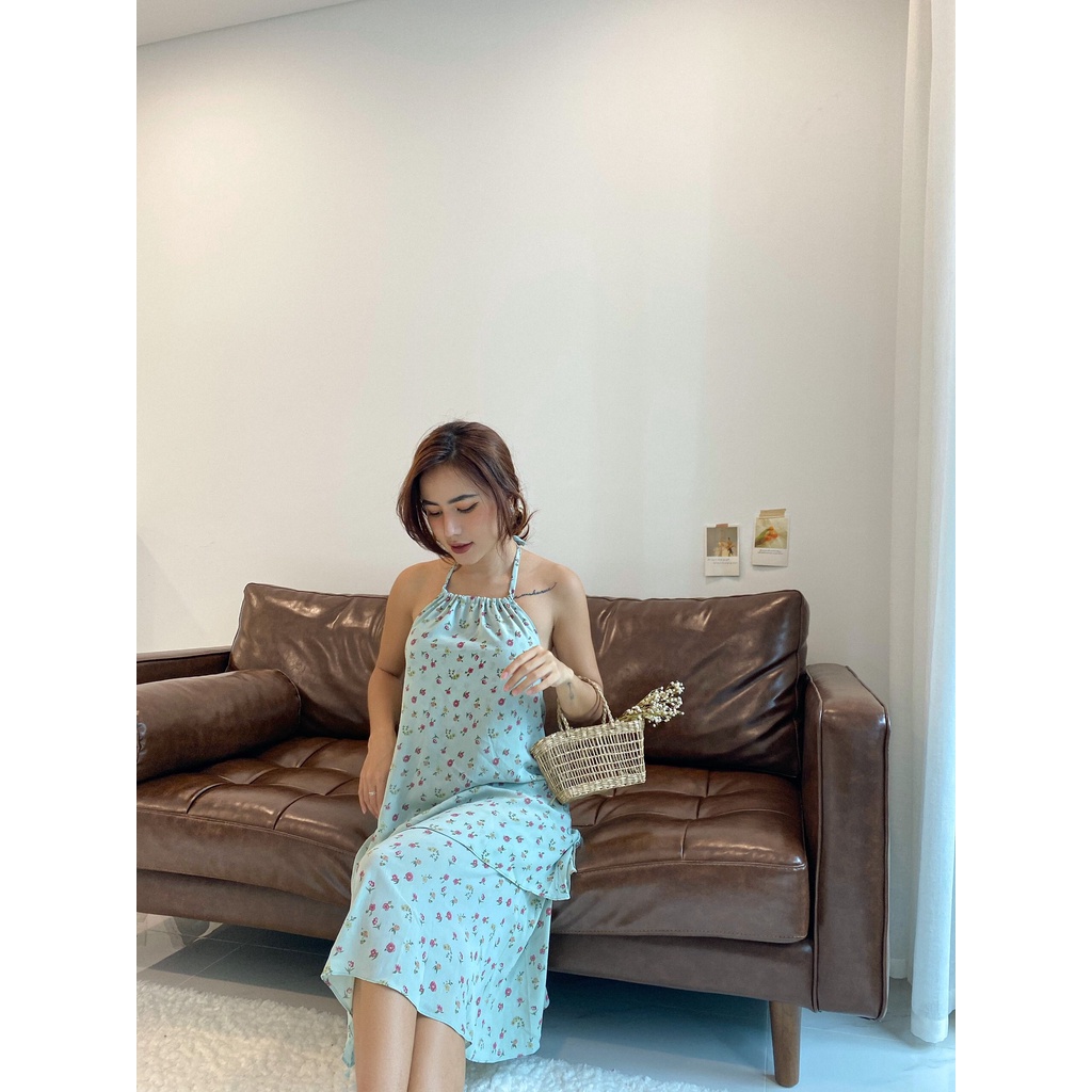 YU CHERRY | Đầm nữ cổ yếm 2 lớp hở lưng Backless Yem Dress YD132
