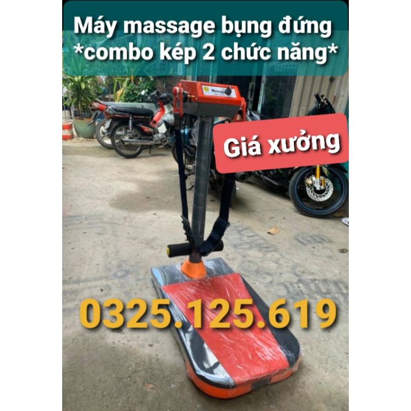 Máy massage bụng đứng, 2 chức năng, có gập bụng, giá  xưởng