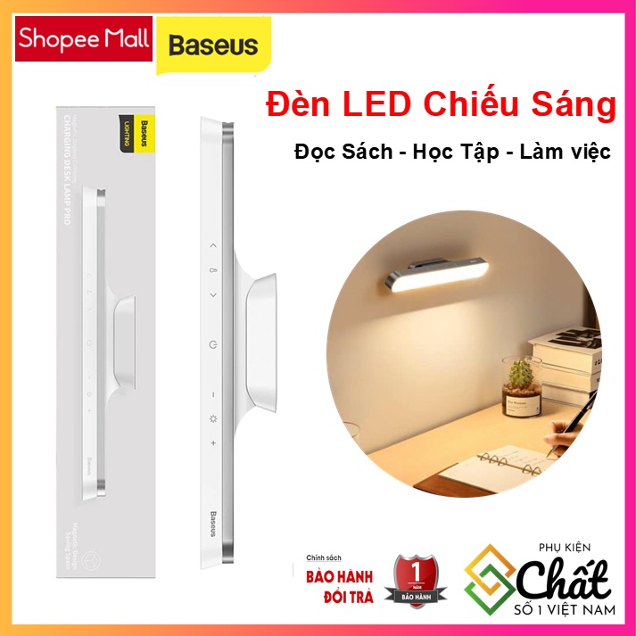 Đèn LED Treo Không Dây Hỗ trợ Đọc sách , học tập , Baseus DGXC-C0G Cảm Ứng Dán Tường Gắn Nam Châm 3 Chế Độ Sáng