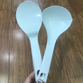 Muỗng múc canh Midea - combo 2 cái - xẻng xào gỗ