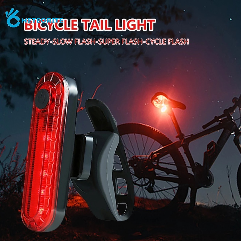 1 Đèn Led Cảnh Báo An Toàn Sạc USB Gắn Đuôi Xe Đạp Chống Nước