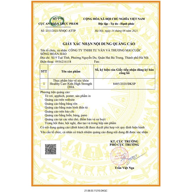 Viên uống DHA cho bé Healthy Care Kids High Strength DHA, Úc (60v)